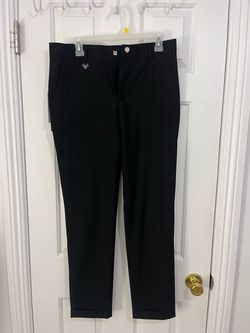 black slim-fit pants