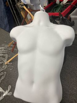 Male half mannequins men hanging