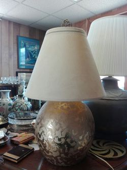 huge golden desk lamp
