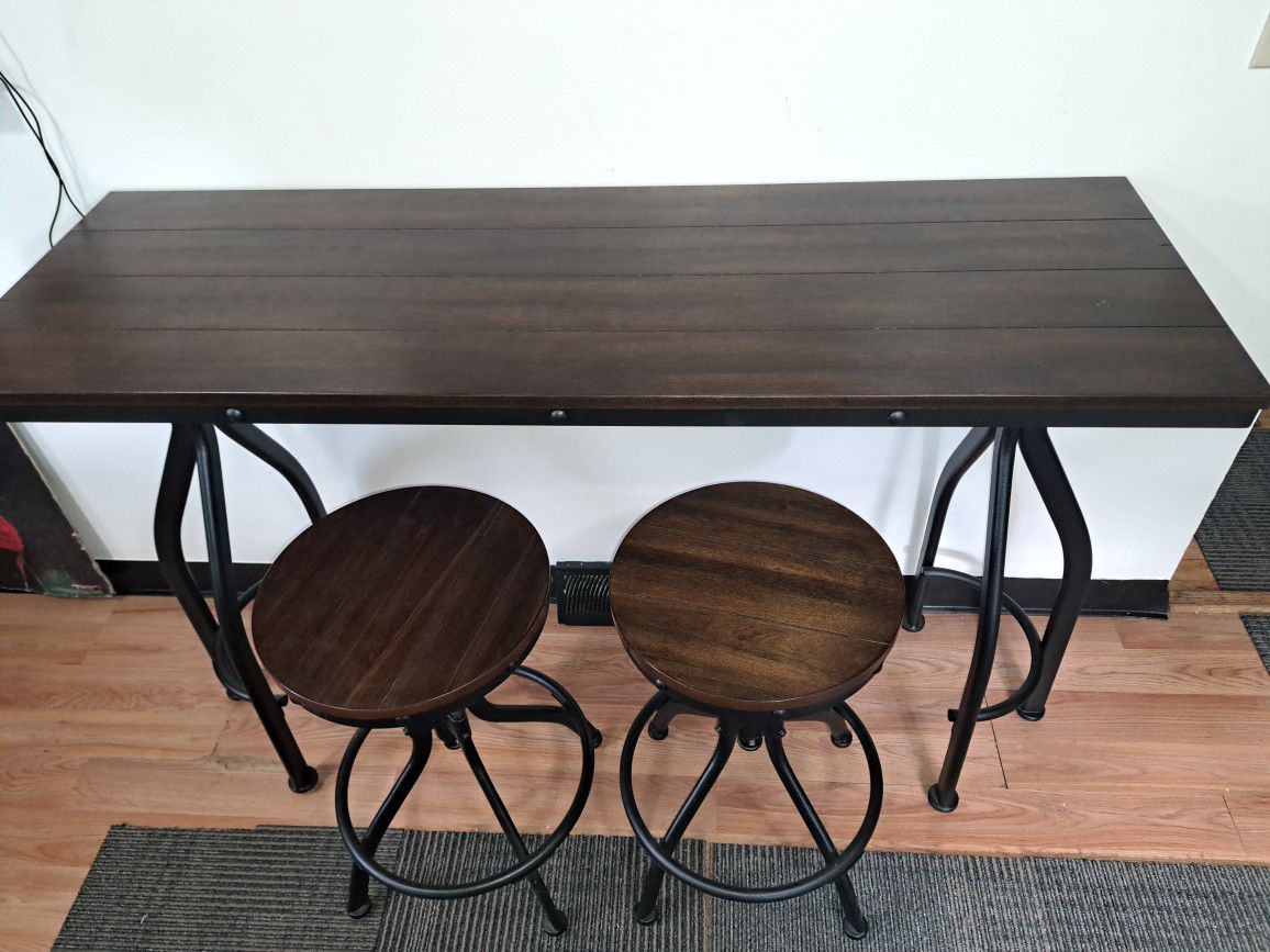 Ashley Counter Table With 2 Stools