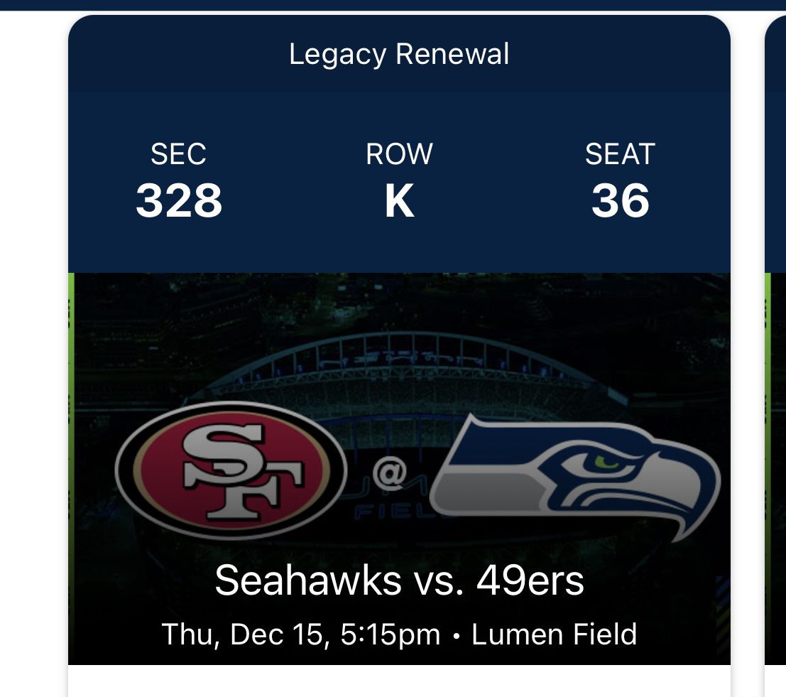 Seattle Seahawks Vs San Franciso 49ers - Thursday Night Football 