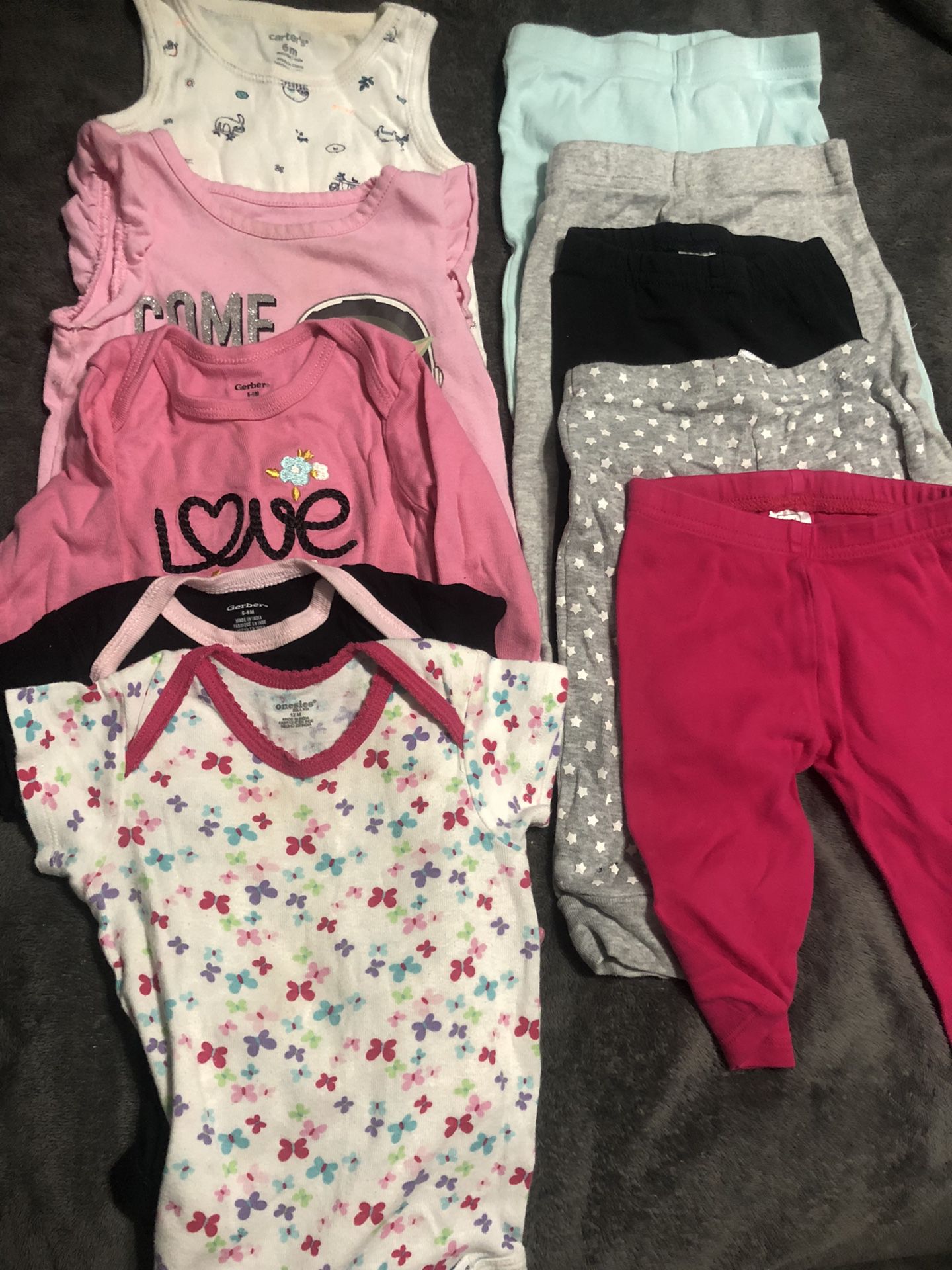 (5) Baby Girl Clothing Sets Size 6-9