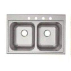 Elkay Parkway 20-Gauge Stainless Steel 33 in. Double Bowl Drop-In Kitchen Sink