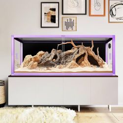 New REPTI ZOO 68 Gallon Reptile Terrarium, 48" x 18" x 18" Light Weight Reptile Enclosure, Colored Reptiles Tank with Tempered Glass Door, Large Habit