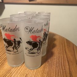 Vintage Matador Davenport Frosted Tumblers