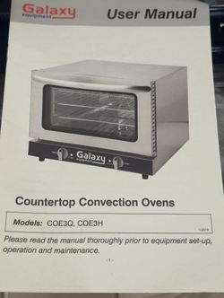 Galaxy Equipment Countertop Convection Oven