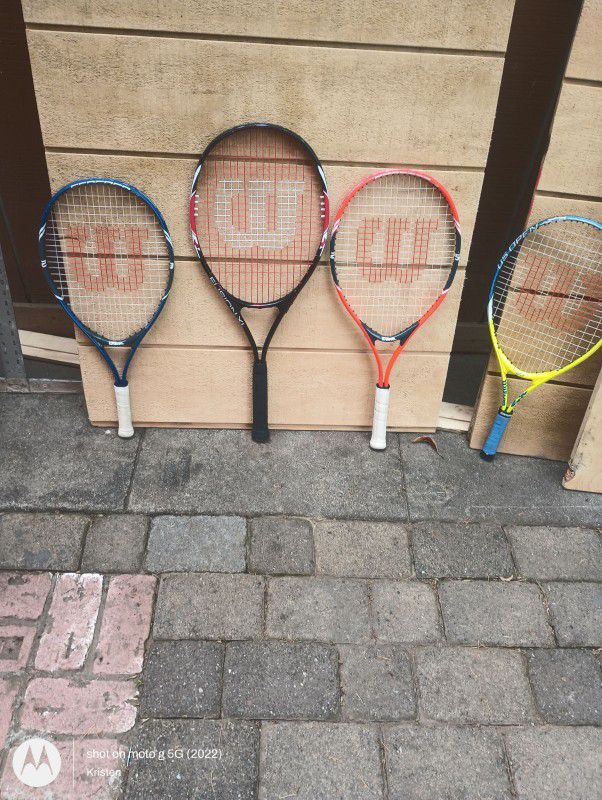 4 Wilson Tennis Rackets