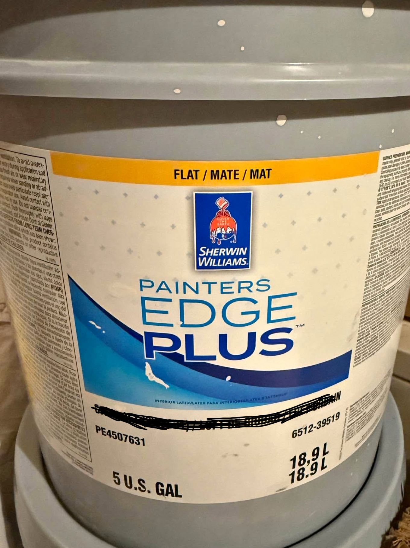 Interior Paint. Color Crushed Ice. Flat. New 5 Gallons