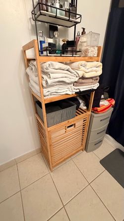 Tilt Out Laundry Hamper, Bamboo