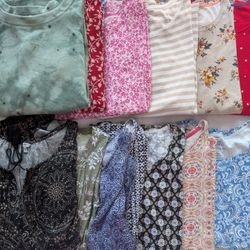 Woman's Blouses 15 Plus Size Shirts 2X 