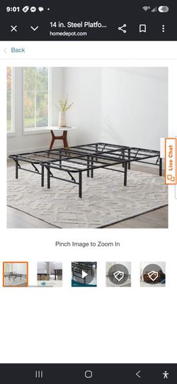 Queen Size Foldable Bed Frame With Storage Space Underneath