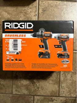 18V Brushless Cordless 2-Tool Combo Kit w/ (2) Batteries, Charger, Bag