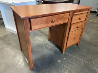Vintage Wooden Cherry Finish Computer Desk with Keyboard Tray