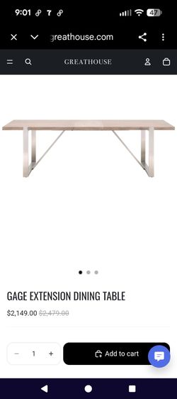 Greathouse gauge extension dining table..