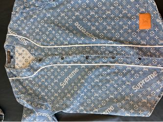 Louis Vuitton/Supreme baseball jersey.