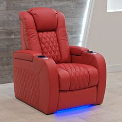 Weilianda Luxury Series Home Theater Recliner Sofa RED