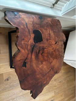 Live edge slab table