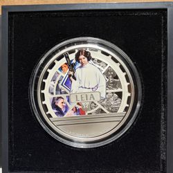 2023 Niue Star Wars Princess Leia Organa 3oz .999 Silver – Box & COA