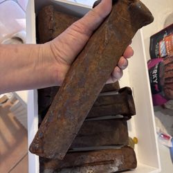 vintage metal railroad spikes $2 each total six
