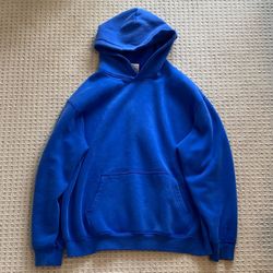 Acid Wash Blue Hoodie Small