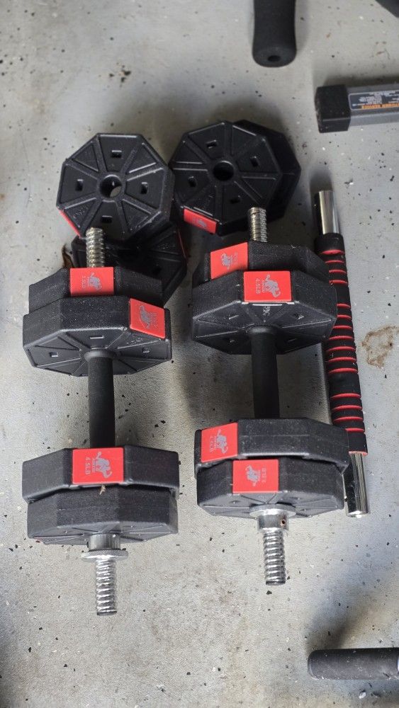 Adjustable Weights Dumbbells  44lbs 