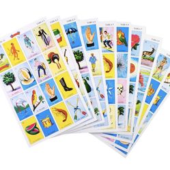 Loteria Authentic Mexican Game, Bingo Game with Colorful Illustrated Cards, Don Clemente Brand (10 Tablas (10 Boards)) 