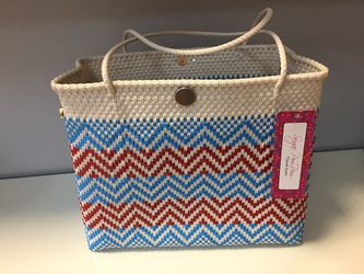 Handmade plastic tote bag