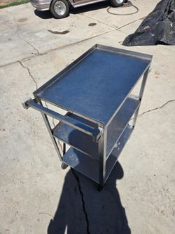 Stainless Steel 3-Tier Rolling Cart