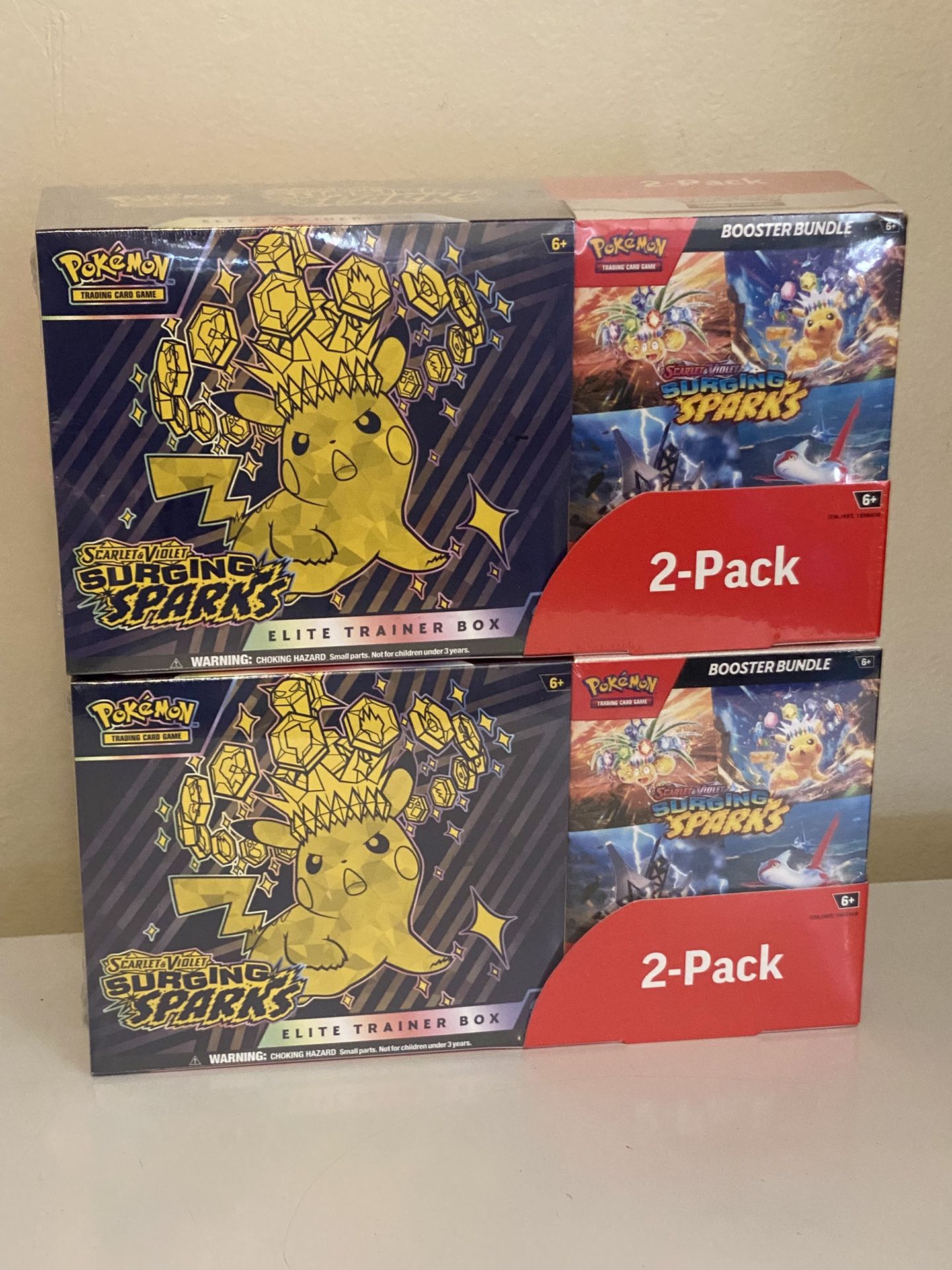 Pokmon Surging Sparks Elite Trainer Box + Booster Bundle