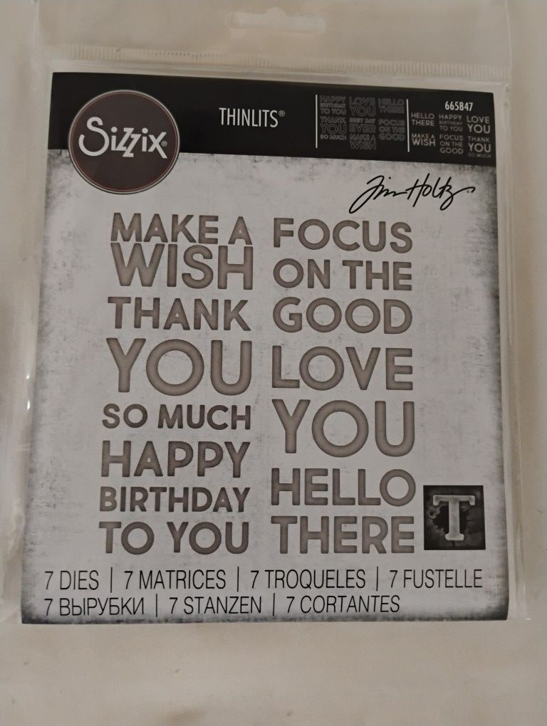 Sizzix/Tim Holtz Bold Text #1 Thinlits Dies