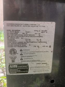 Goodman Condenser 2.5 tons