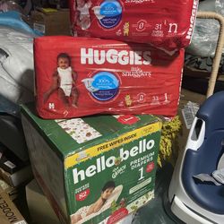 Diapers Size N AND 1 Red Bags $10 Each Box $16 New All