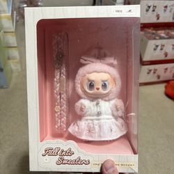 AUTHENTIC PopMart Labubu The Monsters Mokoko Fall Into Sweaters Plush Pendant