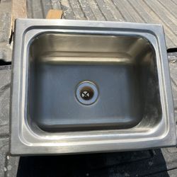 Small stainless steel bar sink