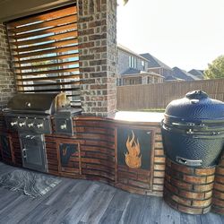 13 Foot Custom Outdoor Kitchen (Kamado not incuded)