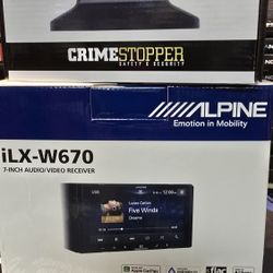 alpine ILX-W670 AppleCarPlay AndroidAuto Stereo Receiver Back-up Camera
