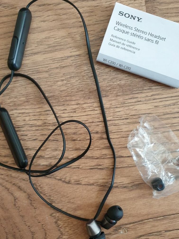 Sony WI-C310 Wireless Bluetooth Earbuds Neckband Headphones - BLACK