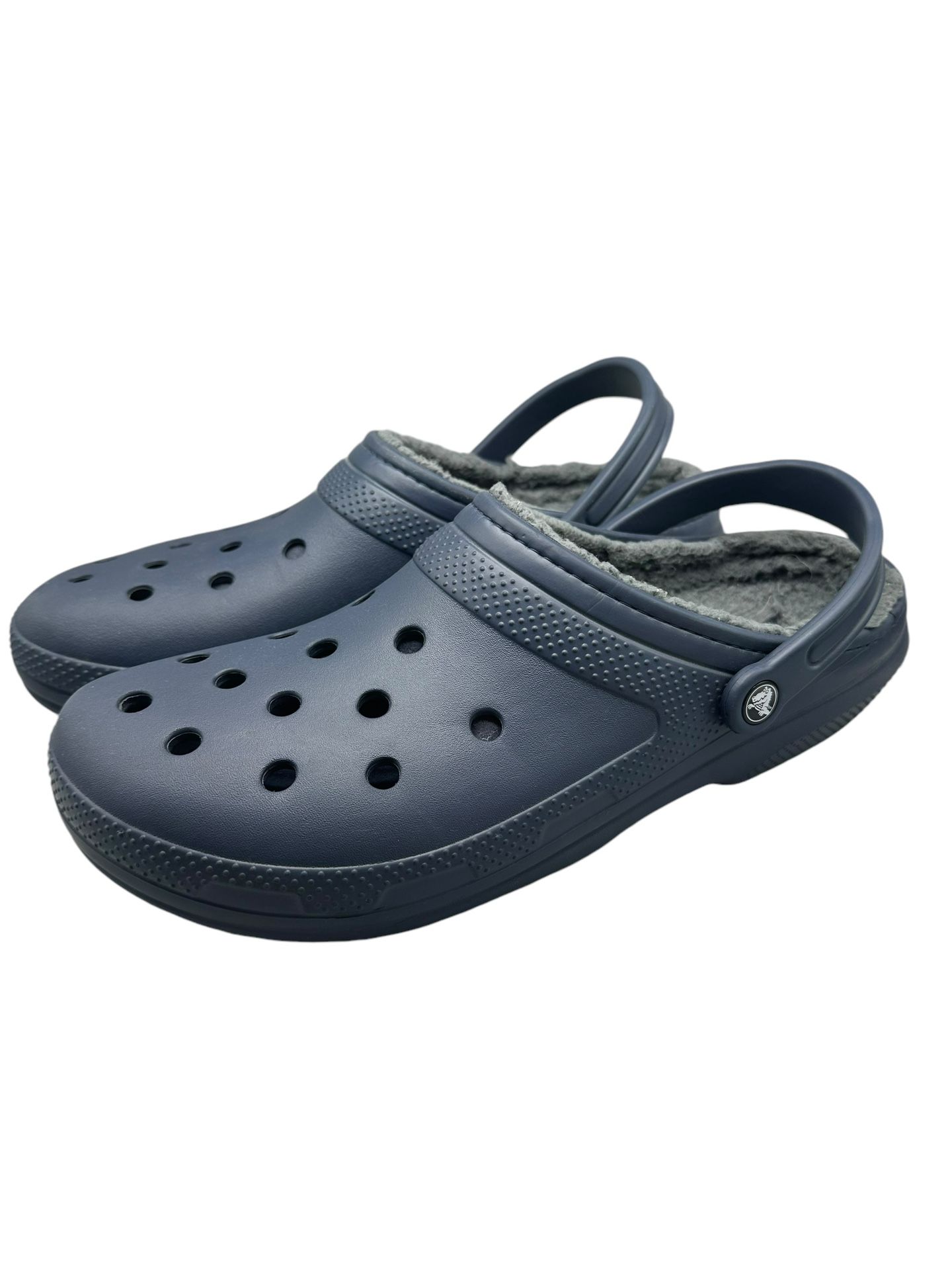 Classic Fleece Lined Blue Clog Crocs Dual Comfort Mens Size 14