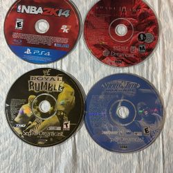 Ps4 Video Game And Three Dreamcast Video Games