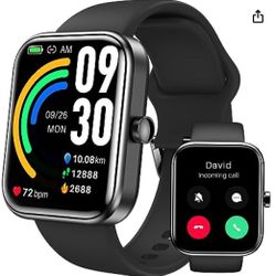  Smart Watch (Answer/Make Call) Bluetooth Fitness Tracker with Heart Rate, Blood Oxygen Monitor, Sleep Monitor IP68 Waterproof 
