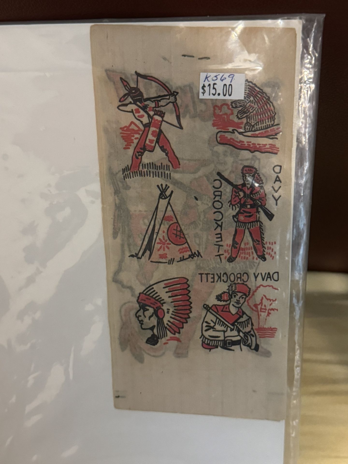 Davy Crockett iron-on transfer