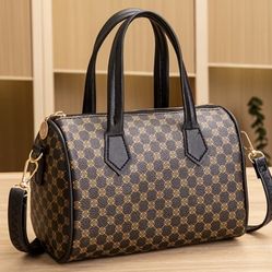 Women's New Fashionable Casual Printed Boston Women's Bag, Crossbody Pillow Bag, Patterned Embroidered Handbag, Women's Shoulder Bag