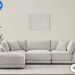 4-piece Fabric Modular Sectional (New )
