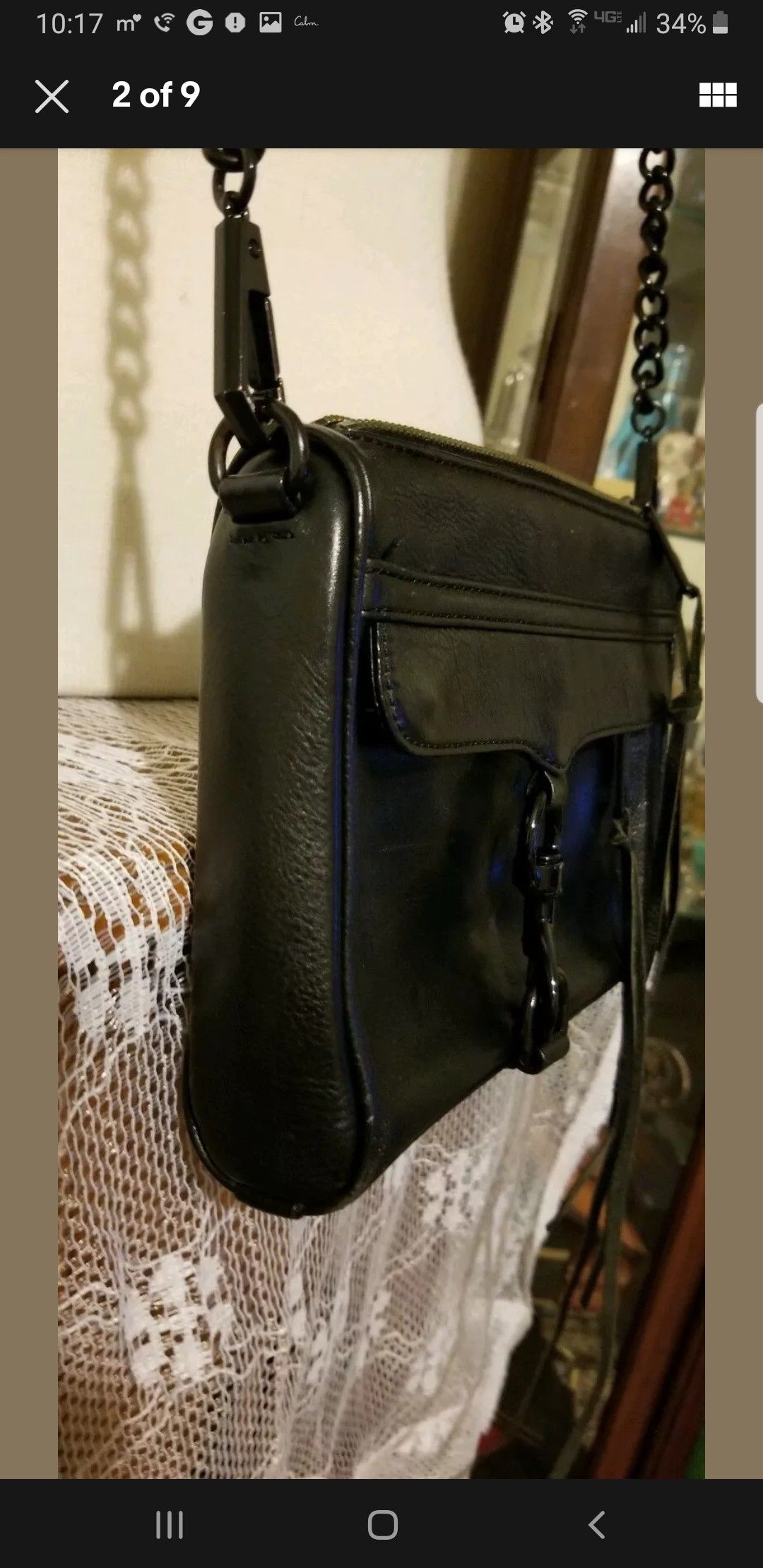 Rebecca Minkoff Mac Crossbody bag Black Leather & Chain leather strap Women's