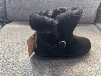 BEARPAW Tallulah Youth Boots – Black, Size 3 – NEW with Tags
