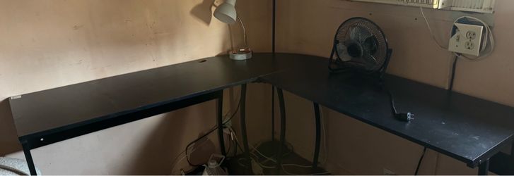Black L Shape Desk