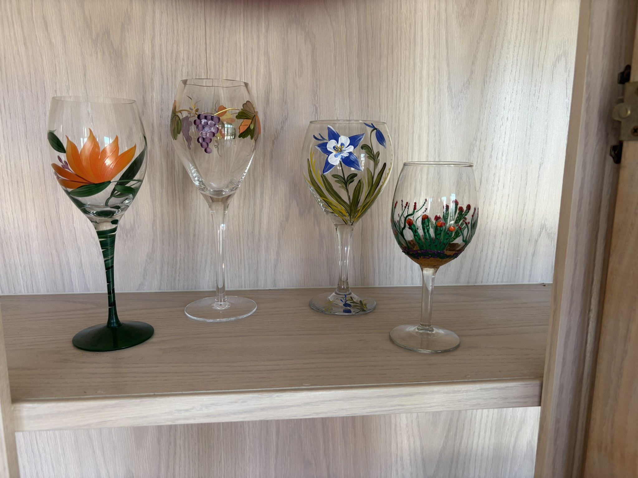 Hand Painted Wine Glasses
