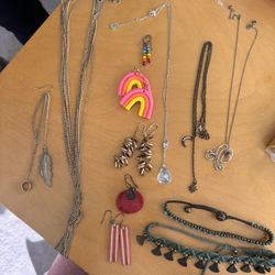Bundle of Jewelry - earrings, anklets, and necklaces