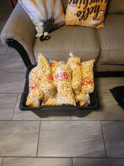 Kettle corn bags $3 each or 2 for $5, can supply  at discount for larger quantity