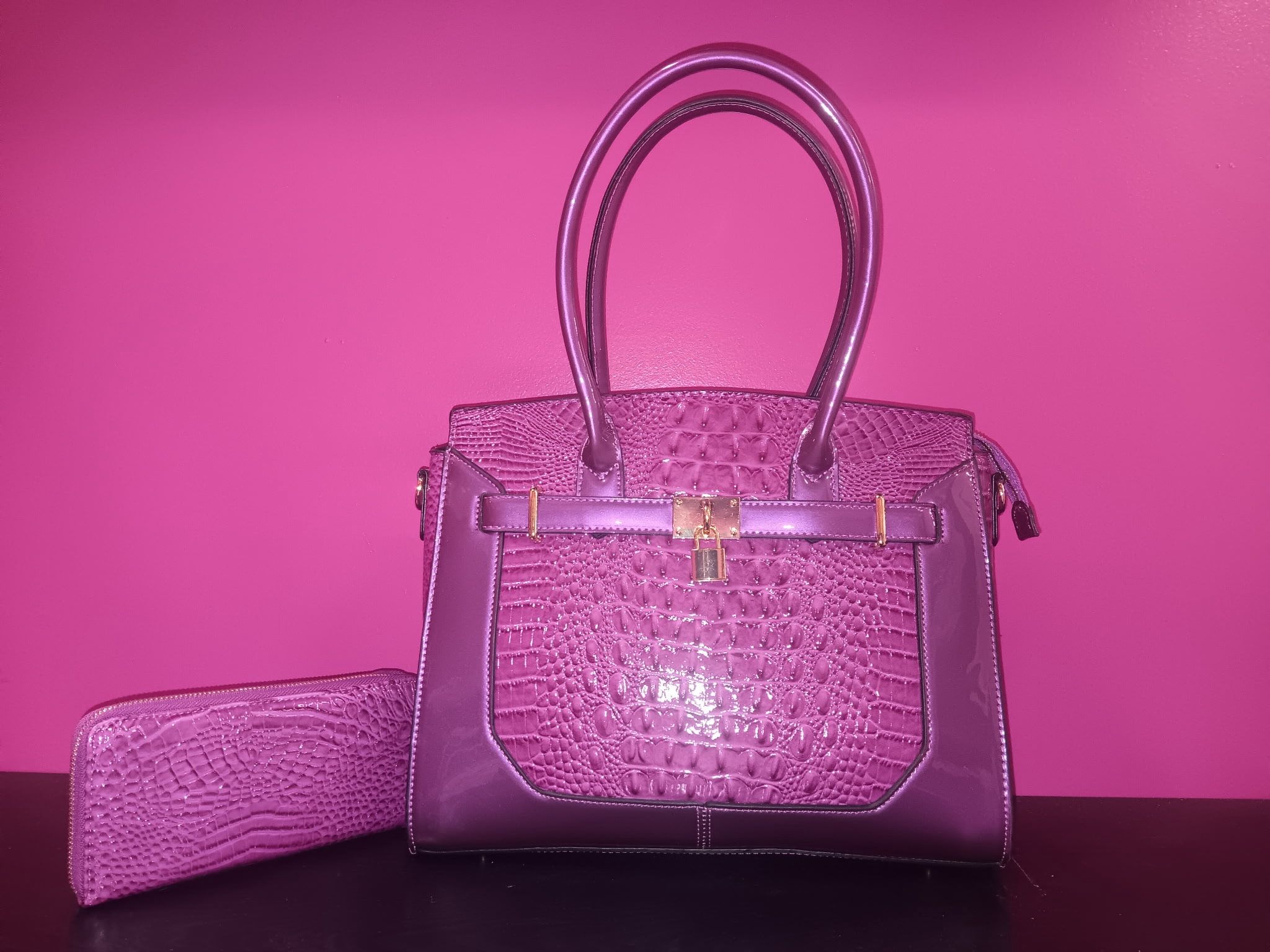 Purple Handbag Set